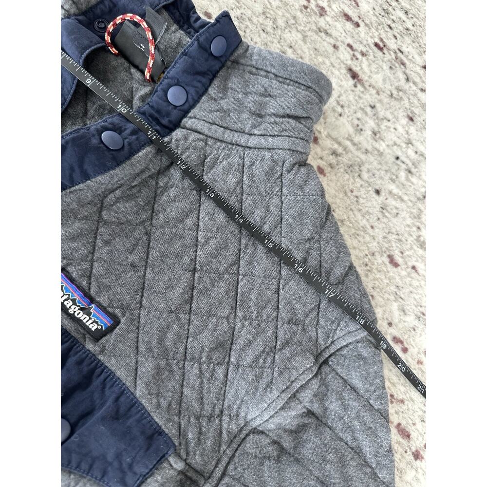 Patagonia Gray Quilted Knit Collared Organic Cotton Pullover Sweater Men's M - Picture 5 of 8
